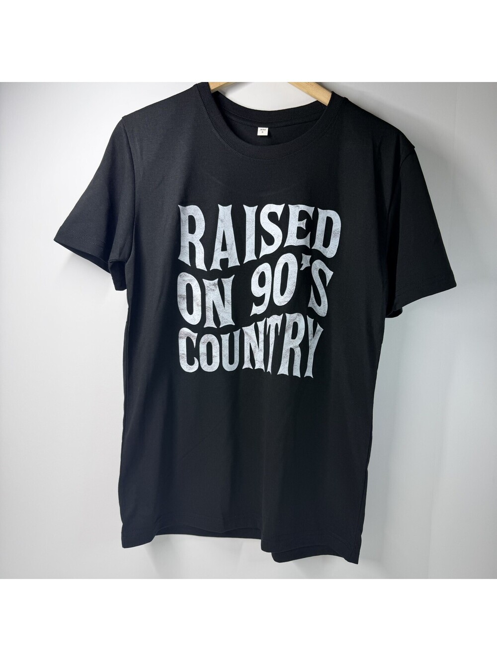 Raised on 90’s Country Graphic T-Shirt Black Size Small Western Music Tee NWOT
